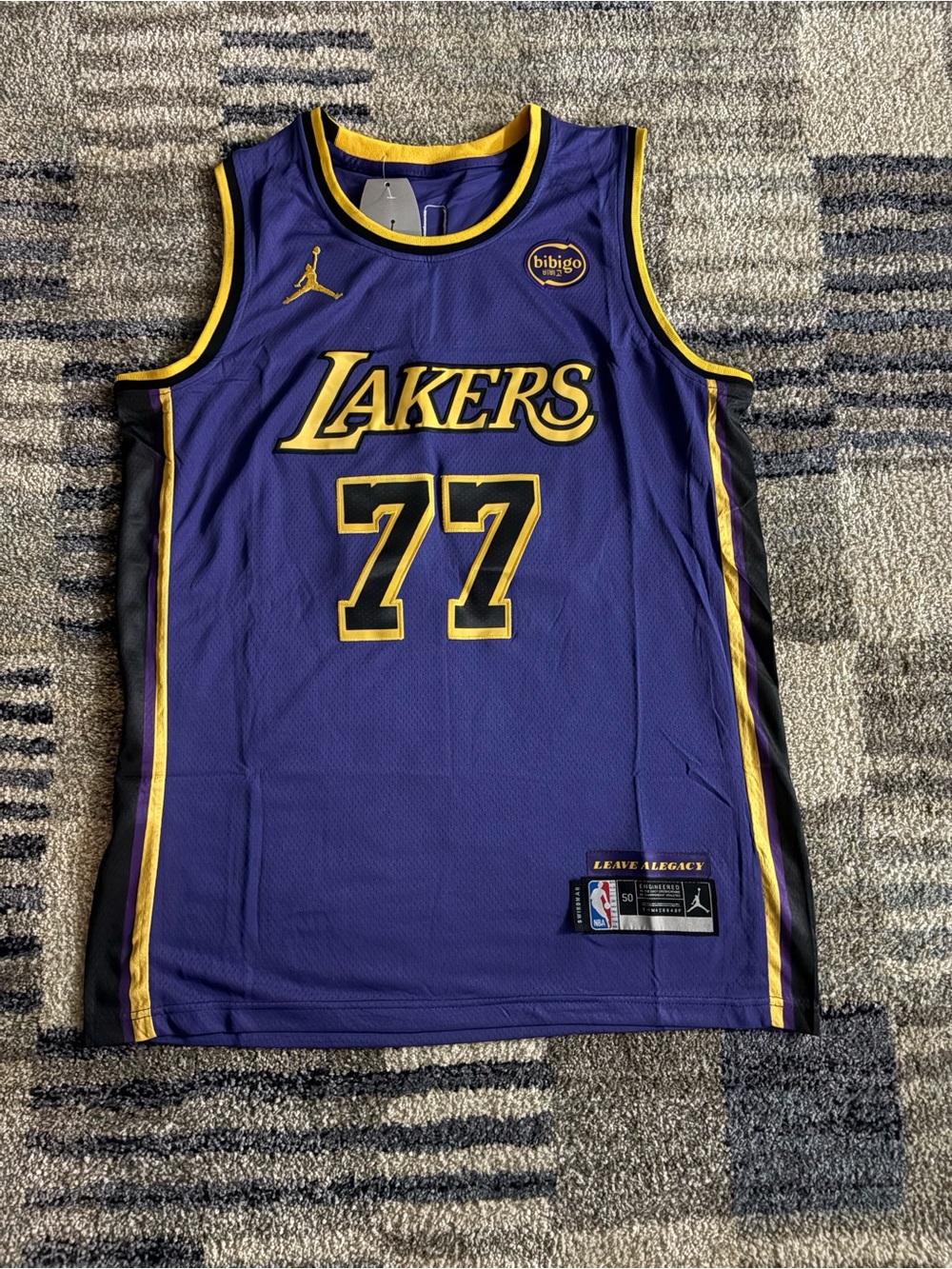 Los Angeles Lakers Purple & Gold #77 Basketball Jersey